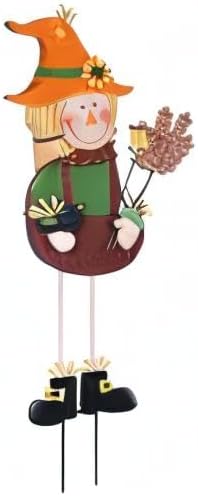 hogardeck Fall Decorations for Home Outdoor, 36" Metal Scarecrow Decorative Garden Stakes with Wheat Sunflower Crow for Fall Decor, Yard Signs for Garden Lawn Patio Porch Thanksgiving Decorations
