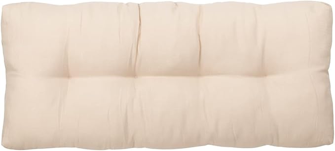 FUNHOME Outdoor Bench Cushion 42 x18 inch with Non-Slip Grips,Water Resistant Porch Swing Cushion,Bench Pillow Pads,Tufted Cushions for Patio Garden Furniture,42" Seat Cushions(Antique Beige)