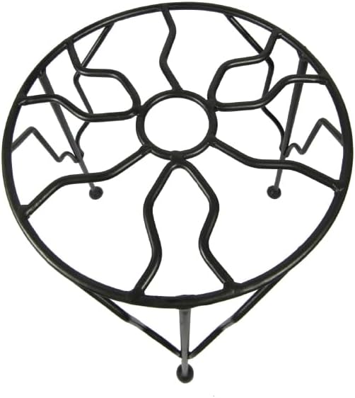 Garden & Home 15 Inch Plant Stand, Steel Black Heavy Duty Indoor Plant Stand, No Assembly Required, Decorative Modern Plant Holder, Home Garden Display Greenery, Side Table for Living Room Bedroom Corner, Powder Coast Finish