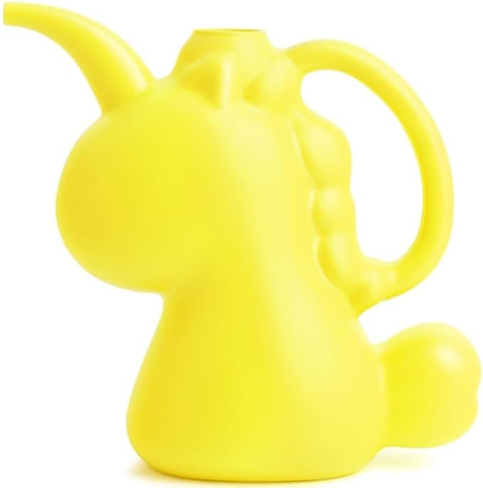 XXXFLOWER Unicorns Indoor Watering Can, 1 L Cute Animal Water Cans, Novelty Unicorns Shape Watering Pot for Office House Indoor Garden(Yellow)