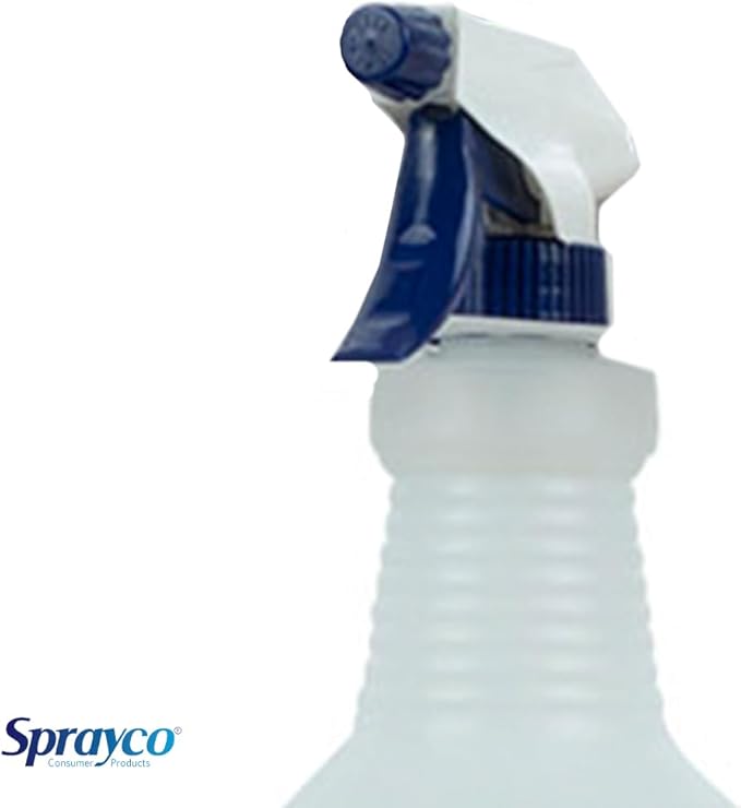 SprayCo 32oz Spray Bottle, 3 Pack – Adjustable Nozzle, Built-In Dilution Scale, Heavy Duty Plastic, Cleaning, Gardening, Auto Detailing, Made in USA
