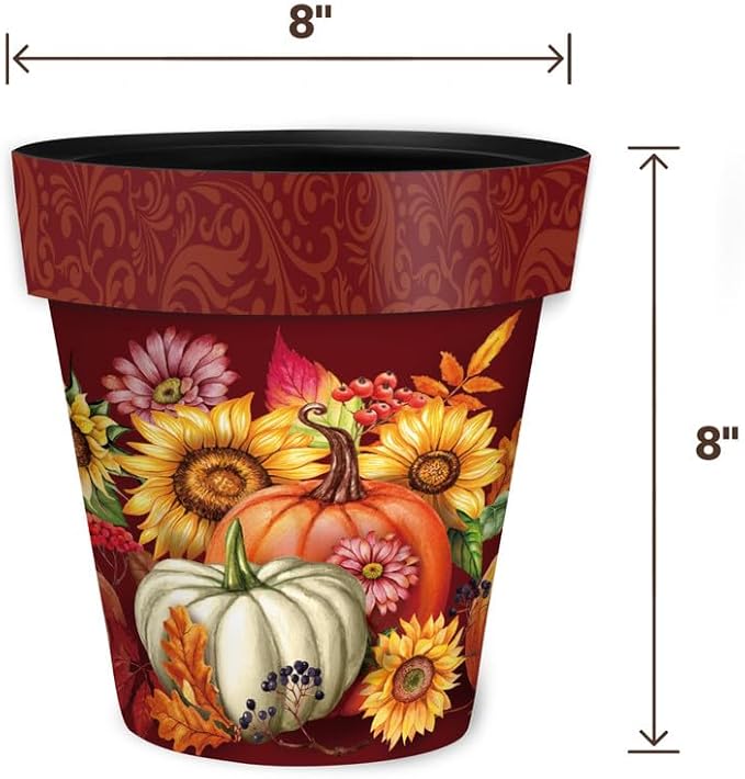 Briarwood Lane Fall Planter 8.5" x 8.5" x 8.5" Fall Beauty Small for Fall Planter