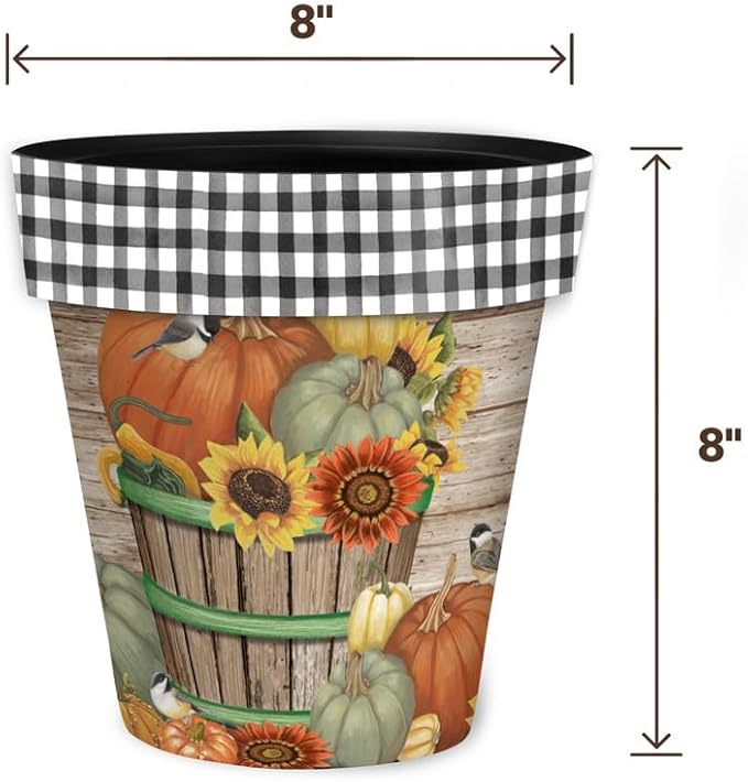 Briarwood Lane Fall Planter 8.5" x 8.5" x 8.5" Bountiful Bushel Small for Fall Planter