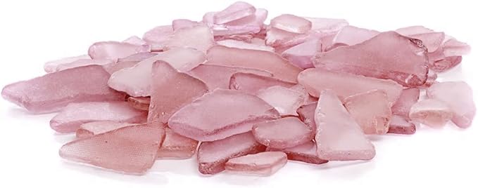 Around 4 Pounds of Decorative Stones Perfect for Aquariums, Vase Fillers, Table Scatter, Scrapbooking and Much More! Beautiful Gems! (Panacea Pink Sea Glass)