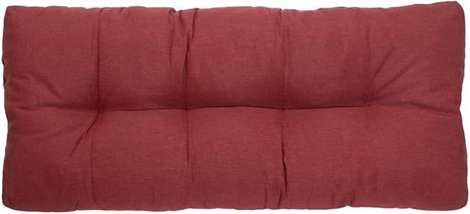 FUNHOME Outdoor Bench Cushion 45 x18 inch with Non-Slip Grips,Water Resistant Porch Swing Cushion,Bench Pillow Pads,Tufted Cushions for Patio Garden Furniture,45" Seat Cushions(Dark Red)