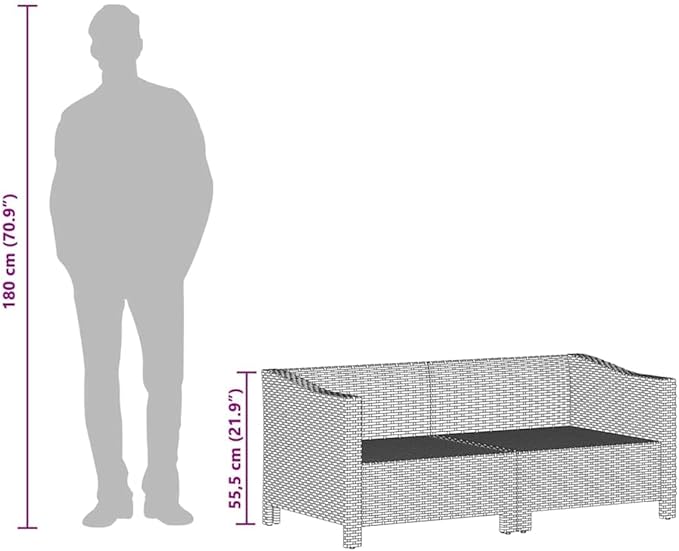 Garden Lounge Set Grey, Dark Grey Poolside Furniture Set Garden Seating Ensemble for Backyard Pond