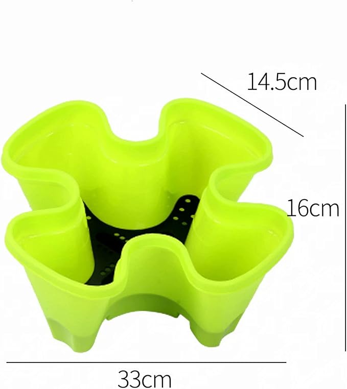 Tier Stacking Flower Pot Tower Stackable Vertical Plastic Garden Planter Vegetable Flower Strawberry Planter Pot Grow Fresh Herbs Indoor Outdoor,Green