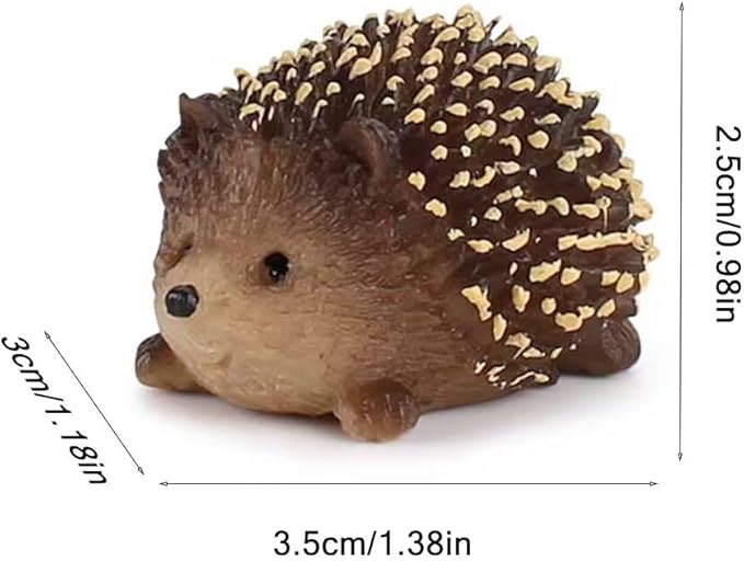 1PCS Miniature Hedgehog Figurines Adorable Garden Statue Decoration Lively Animal Sculpture Hedgehog Ornaments for Home Patio Lawn Outdoor C