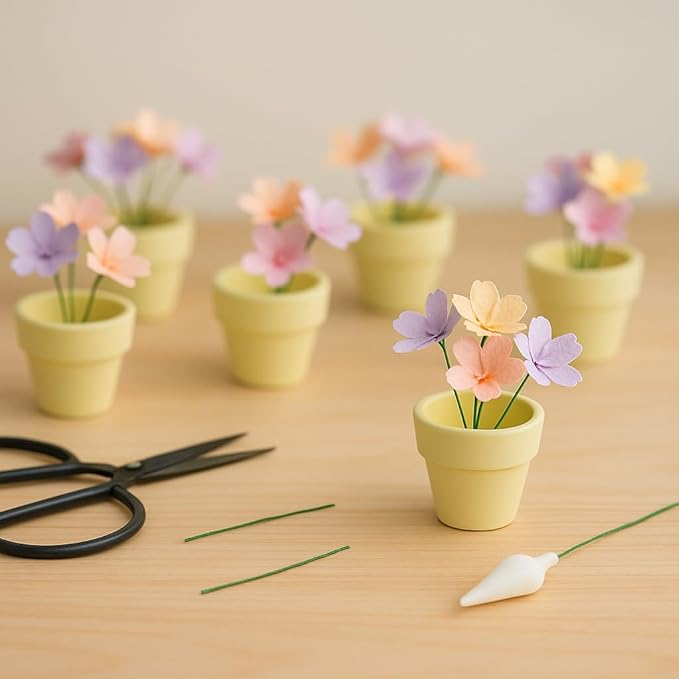 Mini Pastel Terracotta Pots for Micro Gardens – 30 Pack, 1.1” Tiny Breathable Clay Planters, Macaron Colors, for Moss, Fairy Gardens, Dollhouses, and Succulents (Blue, 1.1 Inch)