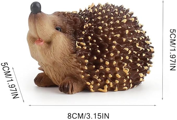 1PCS Miniature Hedgehog Figurines Adorable Garden Statue Decoration Lively Animal Sculpture Hedgehog Ornaments for Home Patio Lawn Outdoor B