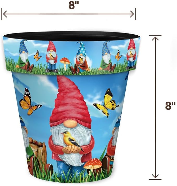 Briarwood Lane Summer Planter 8.5" x 8.5" x 8.5" Gnome Sweet Gnome Small for Summer Planter