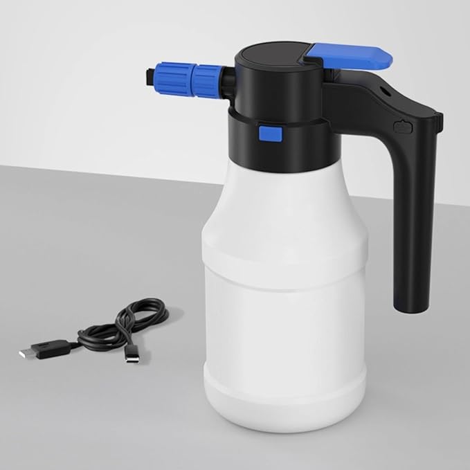 Yoidesu Electric Car Foam Sprayer with USB -1.5L Pressurized Cordless Car Wash Foam Gun - Car Wash kit - Portable Handheld Foam Pump Sprayer for Home, Garden, Car Beauty and Cleaning