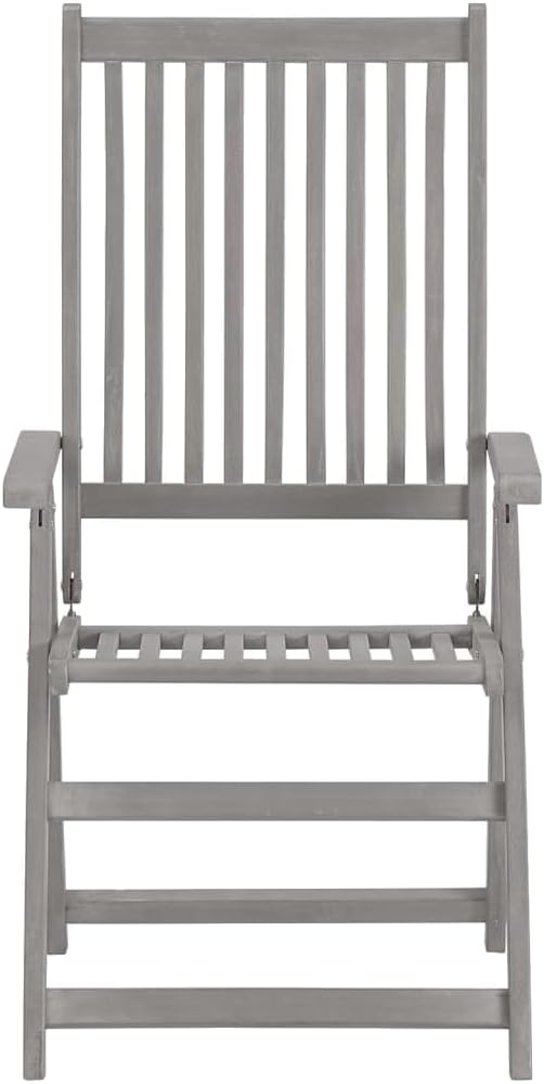 Garden Reclining Chairs 3 pcs with Cushions Solid Acacia Wood