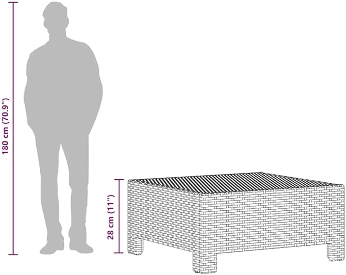 Footrest Grey Poly Rattan, Powder-Coated Steel Outdoor Patio Set Garden Furniture Set Garden Seating Ensemble for Pond Backyard