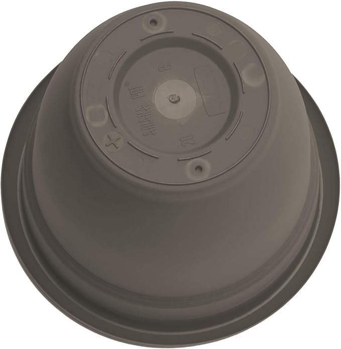 Bloem Ariana 12" Peppercorn Round Self-Watering Resin Planter Pot - Rolled Rim Indoor and Outdoor Gardening Planter