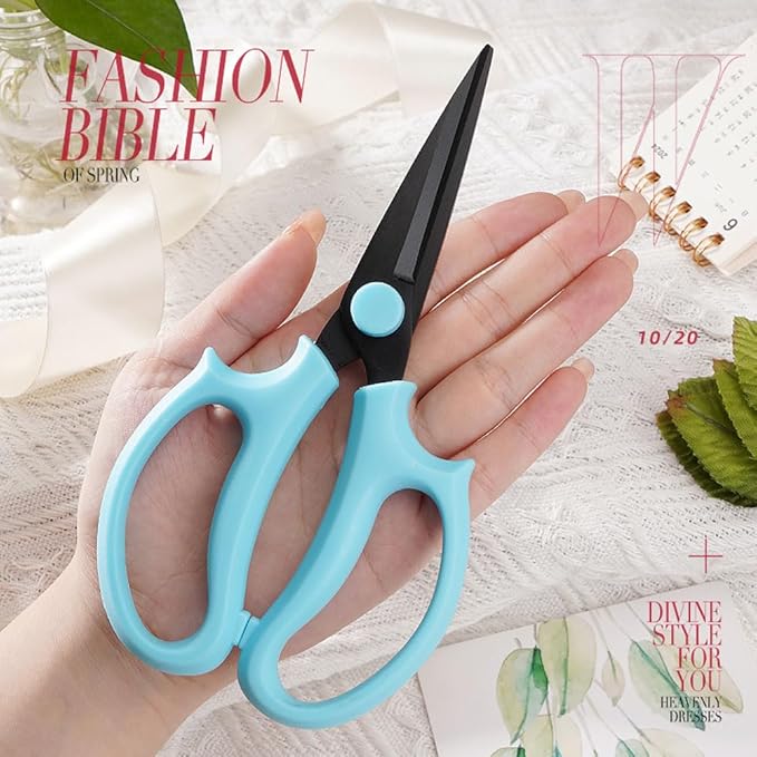 Garden Pruning Shears Scissors with Comfort Grip Handle, Premium Steel Professional Floral Scissors, Perfect for Arranging Flowers, Pruning, Trimming Plants, Gardening Tool (Pointed Green)
