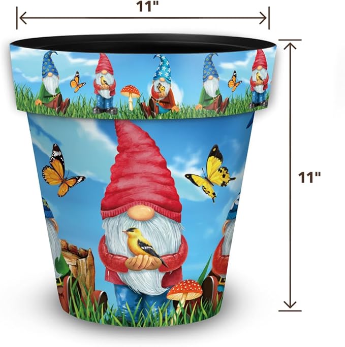 Briarwood Lane Spring Planter 11.75" x 11" x 11" Gnome Sweet Gnome Medium for Spring Planter
