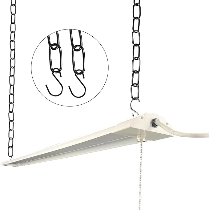 Black Hanging Plant Chains Kit, 20-Inch Adjustable Plant Hangers with Hooks and Clip for Hanging Baskets, Bird Feeders, Wind Chimes, Planters and Porch Signs 8Pack