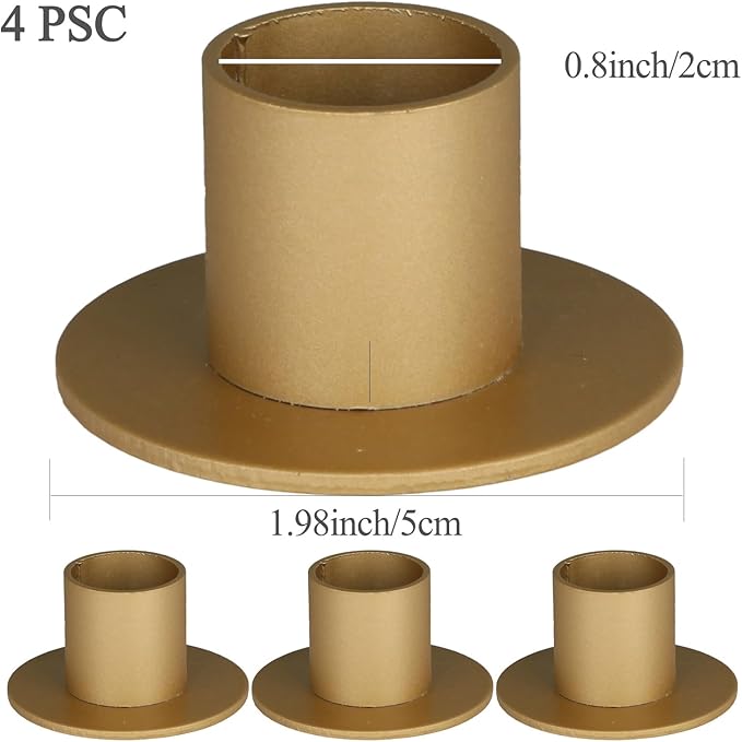 Candle Holder 4 Psc, Taper Candle Holders, Candlestick Holders, Gold Metal Candle Holders