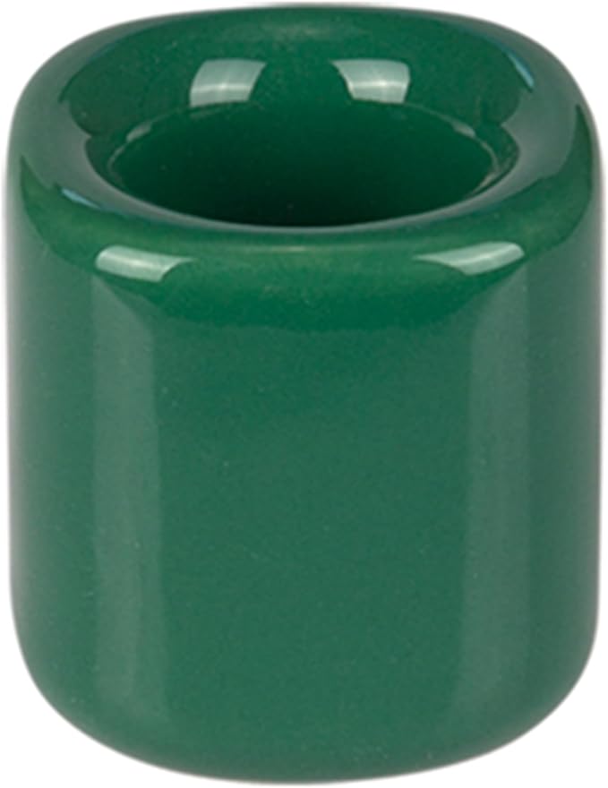 Mega Candles 10 pcs Green 1/2 Inch Diameter Ceramic Chime Ritual Spell Candle Holders, Great for Casting Chimes, Meditation, Rituals, Spells, Vigil, Witchcraft, Wiccan Supplies