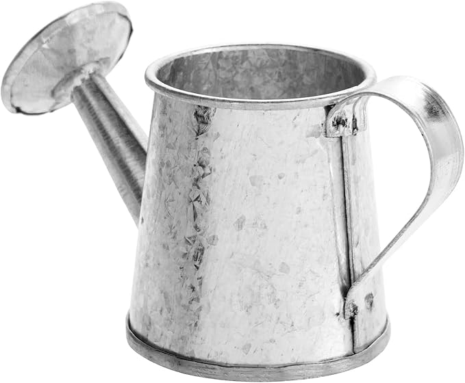 Juvale Mini Watering Can - 3 x 1.6 in, Silver, 12-Pack - Plant Waterer & Indoor Water Pot for Plants - Garden Watering Can & Home Decor Accessories