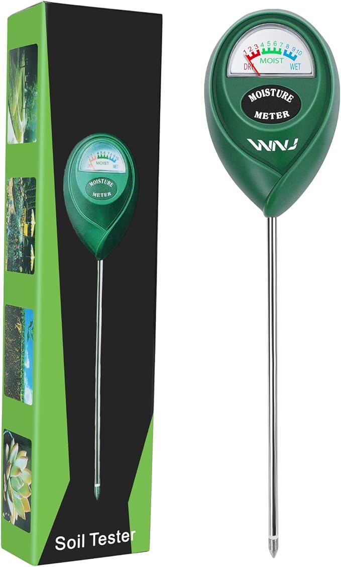 WNJ 2 Pack Soil Moisture Meter, Plant Water Monitor, Lawn Moisture Meter,Soil Hygrometer Sensor for Gardening, Farming, Indoor and Outdoor Plants (Classic Black)