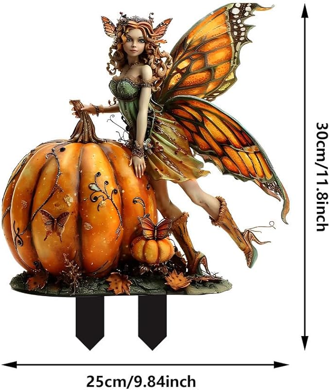 Pumpkin Elf-1: Bohemian Flower Pot Decor, Planter Pots, Fairy Garden Accessories for Home or Garden