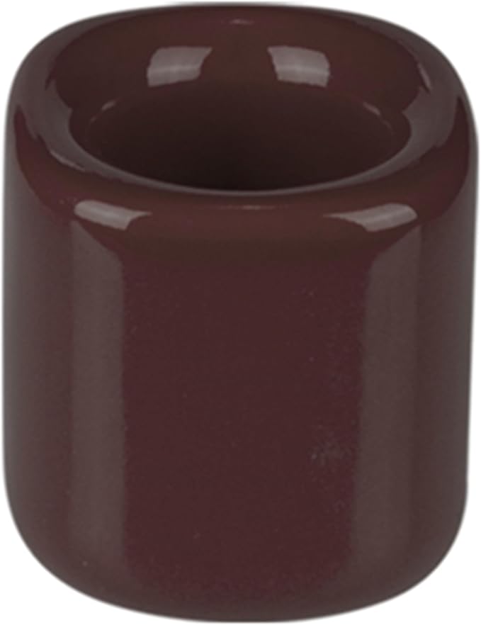 Mega Candles 10 pcs Brown 1/2 Inch Diameter Ceramic Chime Ritual Spell Candle Holders, Great for Casting Chimes, Meditation, Rituals, Spells, Vigil, Witchcraft, Wiccan Supplies