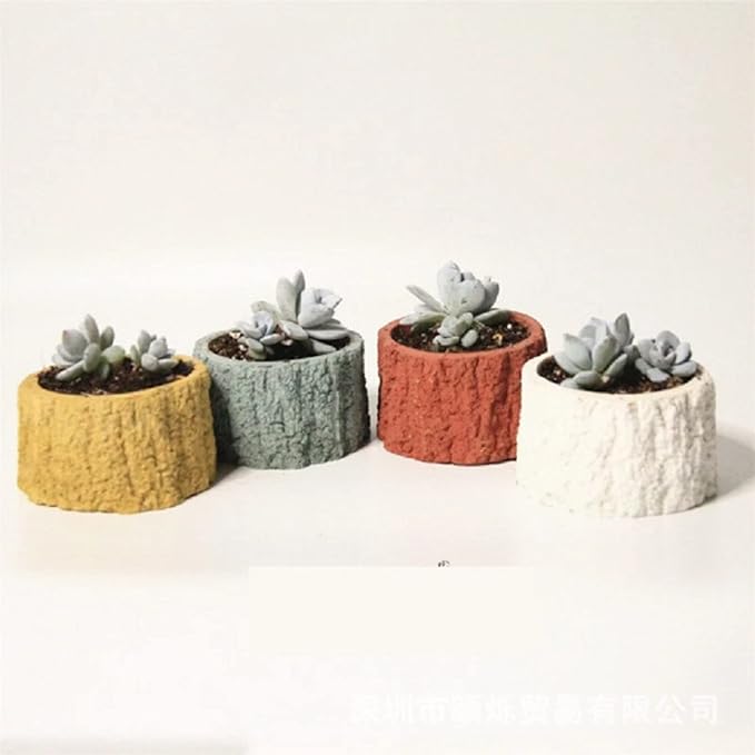 Tree Stump Silicone Mold Concrete Succulent Planter Epoxy Resin Clay Cement Mould Candle Pen Holder Storage Box