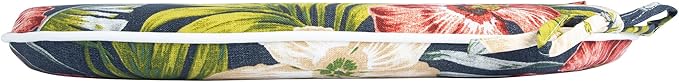 Magpie Fabrics Outdoor/Indoor 17"x16"x2" Chair Cushions with Ties Set of 4, Waterproof All Weather U-Shape Seat Pads Decoration for Patio Garden Furniture Home Office (Midnight Floral)