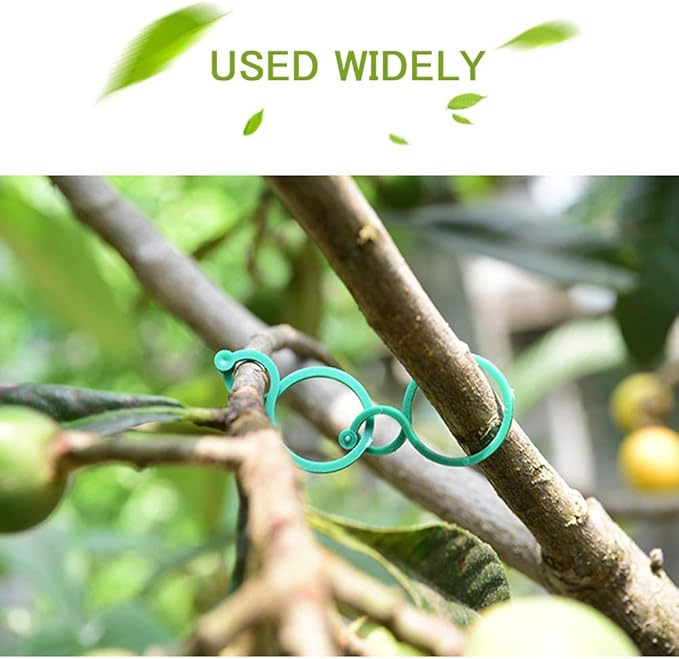 100 Pcs Plant Twist Clip Ties Garden Plant Support Clips Vegetables Tomato Vine Flower Clips Plant Locks for Securing Plants