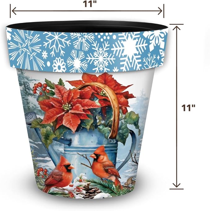 Briarwood Lane Winter Planter 11.75" x 11" x 11" Winter Watering Can Medium for Winter Planter