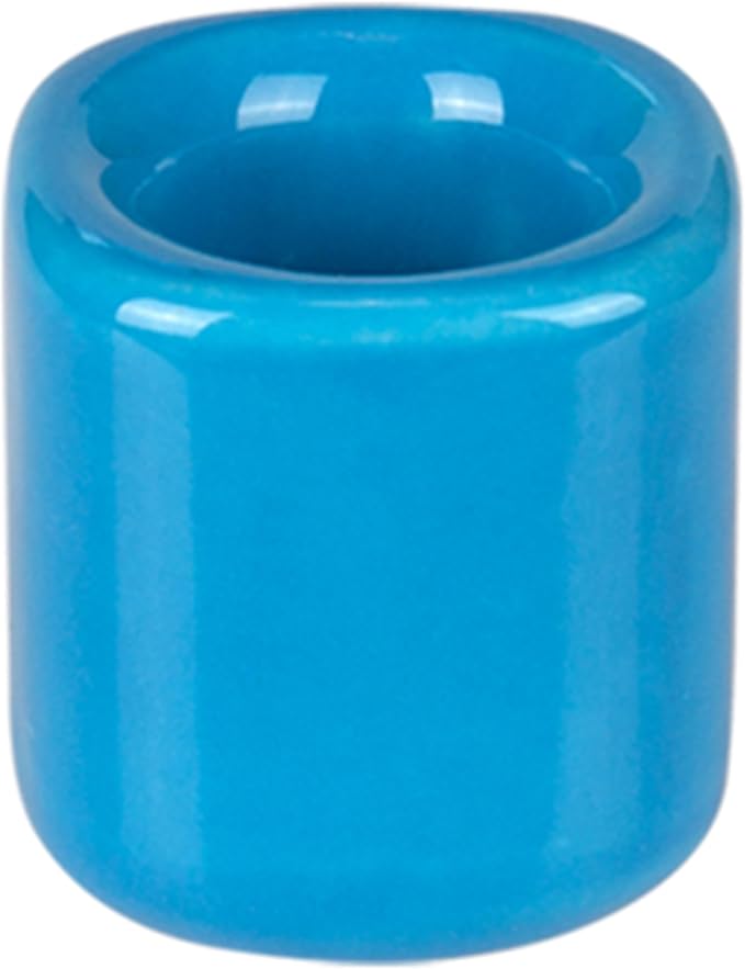 Mega Candles 5 pcs Light Blue 1/2 Inch Diameter Ceramic Chime Ritual Spell Candle Holders, Great for Casting Chimes, Meditation, Rituals, Spells, Vigil, Witchcraft, Wiccan Supplies