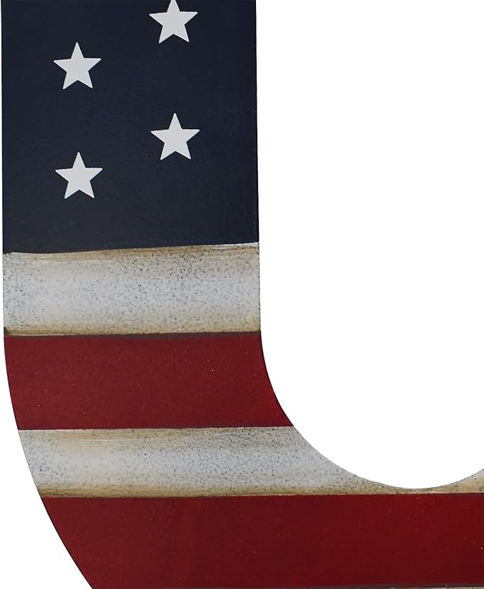 Veclotch 4th of July Metal USA Letter Yard Sign Outdoor Lawn Decor, American Flag USA Letter Patriotic Outdoor Stake for July 4th