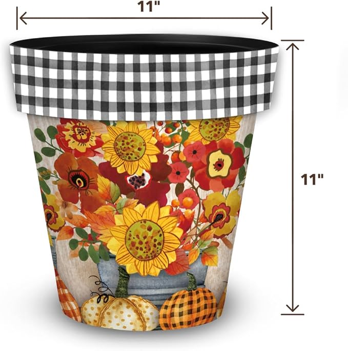 Briarwood Lane Planter 11.75" x 11" x 11" Autumn Bouquet Medium Planter