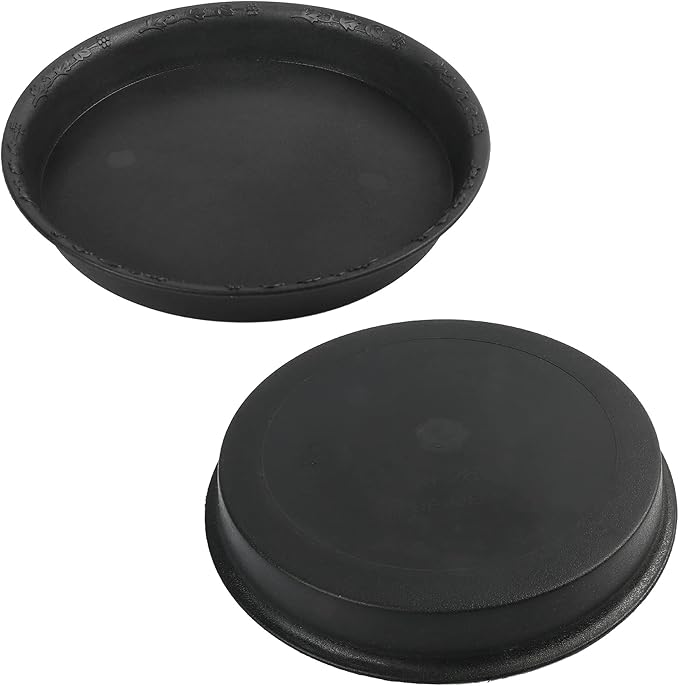 LotFancy Plant Saucer, 9 Inch of 3 Pack, Heavy Duty Plastic Plant Trays, Durable Pot Saucer Drip Tray for Indoor Outdoor, Flower Drainage Pot Base, Black