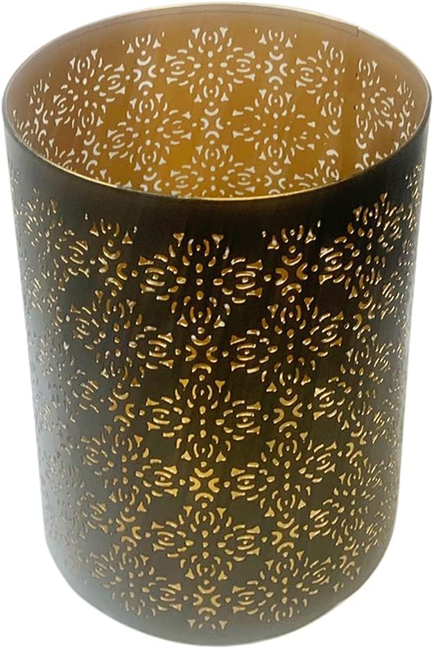 Hosley Diamond Cut Candle Holder 8 Inch Height Ideal Gift for Wedding Spa Lantern Reiki Decor LED Candles P9