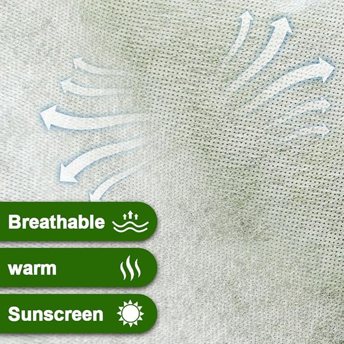 6.5x33 FT Plant Covers Freeze Protection, 1.2oz Frost Cloth Floating Row Cover for Outdoor Plants, Winter Garden Frost Blanket for Vegetables, Flowers, Shrubs, Trees