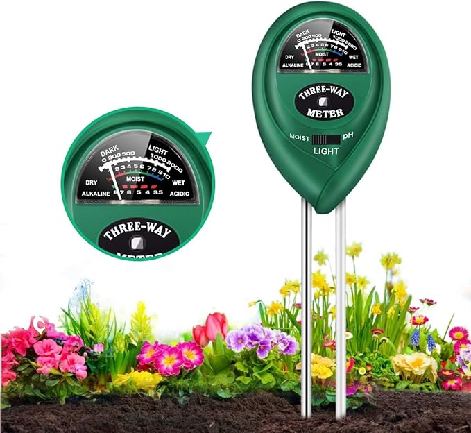 Moisture Meter for House Plants, Soil PH Meter Indoor & Outdoor, Soil Moisture Meter for Plant, Soil Test Kit Plant Water Meter for Garden
