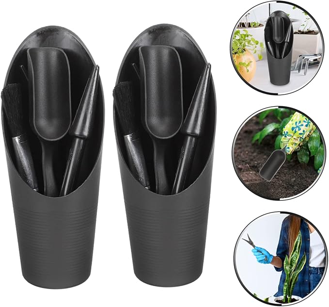 GALPADA 2Sets Gardening Tools for Succulent Planting Durable Accessories for Potted Plants Window Boxes and Garden Care Includes Scooper Transplanter and Cleaning Brush