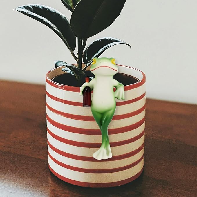 3 Frog Figurines Drunken Frog Garden Decor Plant Decorations for Pots Resin Frogs for Garden Decor Lawn Ornaments for Balcony Patio Lawn Window Sill Desk