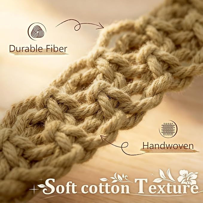 Macrame Wall Plant Hanger, Hanging Planter Basket Holder, Wall Planters for Indoor Plants, for Up to 6 Inch Pot (Brown, 6-Inch)