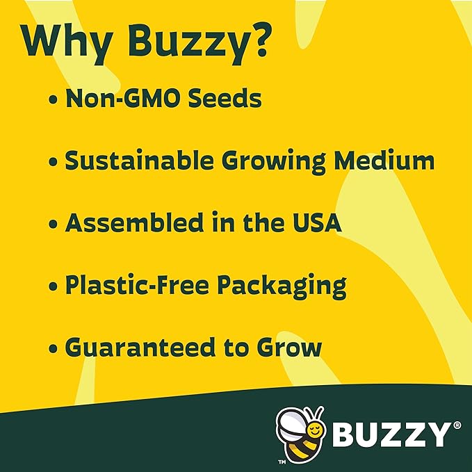 BUZZY Seeds Terracotta Mini Grow Pots, Flower Starter Kit, Assorted 12-Pack, Bright Series Collection Daisy, Lavender, Mini Rose, Sunflower Seeds, Gardening Gift, Party Favors, Weddings, Showers