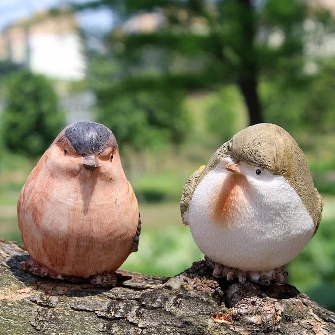 VILIGHT Bird Decor Decorative Birds - Outdoor and Indoor Bird Statues and Figurines - Bird Decorations for Home and Garden - Real Birds Size Set of 6