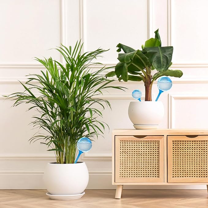 Bvrbaory 10 Pcs Watering Cans,Plant Watering Globes,Plastic Self-Watering Bulb for Indoor Outdoor Potted Flower,Blue
