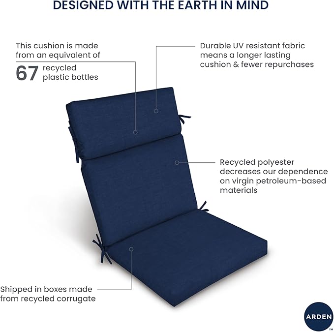 Arden Outdoor Chair Cushion, 21 x 20, Rain-Proof, Fade Resistant 20 x 21, Salome Tropical