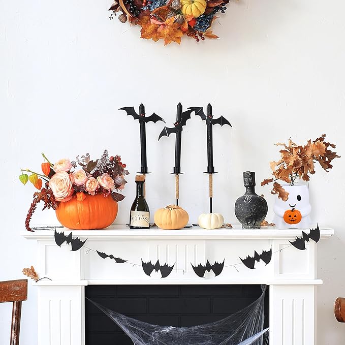 Whaline 2Pcs Halloween Ghost Planter Cute Ghost Pumpkin Bucket Small + Large Holiday Flower Vase for Indoor Outdoor Display Home Decor
