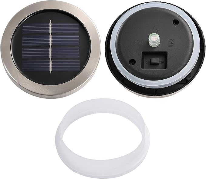 Cooo 2 Pack Valentines Day Gifts for Him Her Solar Lanterns Waterproof Outdoor Iridescent Heavy Crackle Glass LED Stainless Steel Lid for Women Mom Grandma Outdoor Table Lamps Garden Backyard Decor