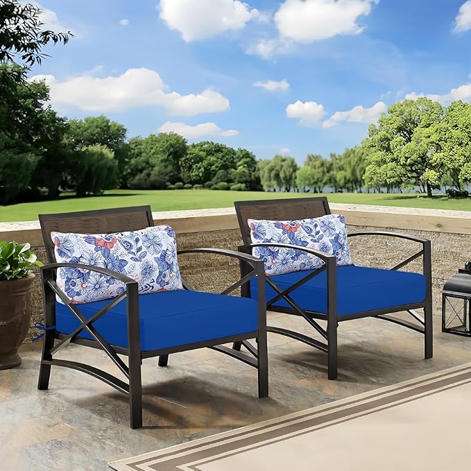 Outdoor Cushions for Patio Furniture, Outdoor Seat and Back Cushion, Waterproof Hampton Bay Deep Seat Replacement Couch Cushions for Lawn Garden, 26.5x26.5 Inch