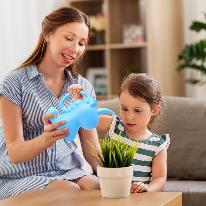 XXXFLOWER Unicorns Indoor Watering Can, 1 L Cute Animal Water Cans, Novelty Unicorns Shape Watering Pot for Office House Indoor Garden(Blue)